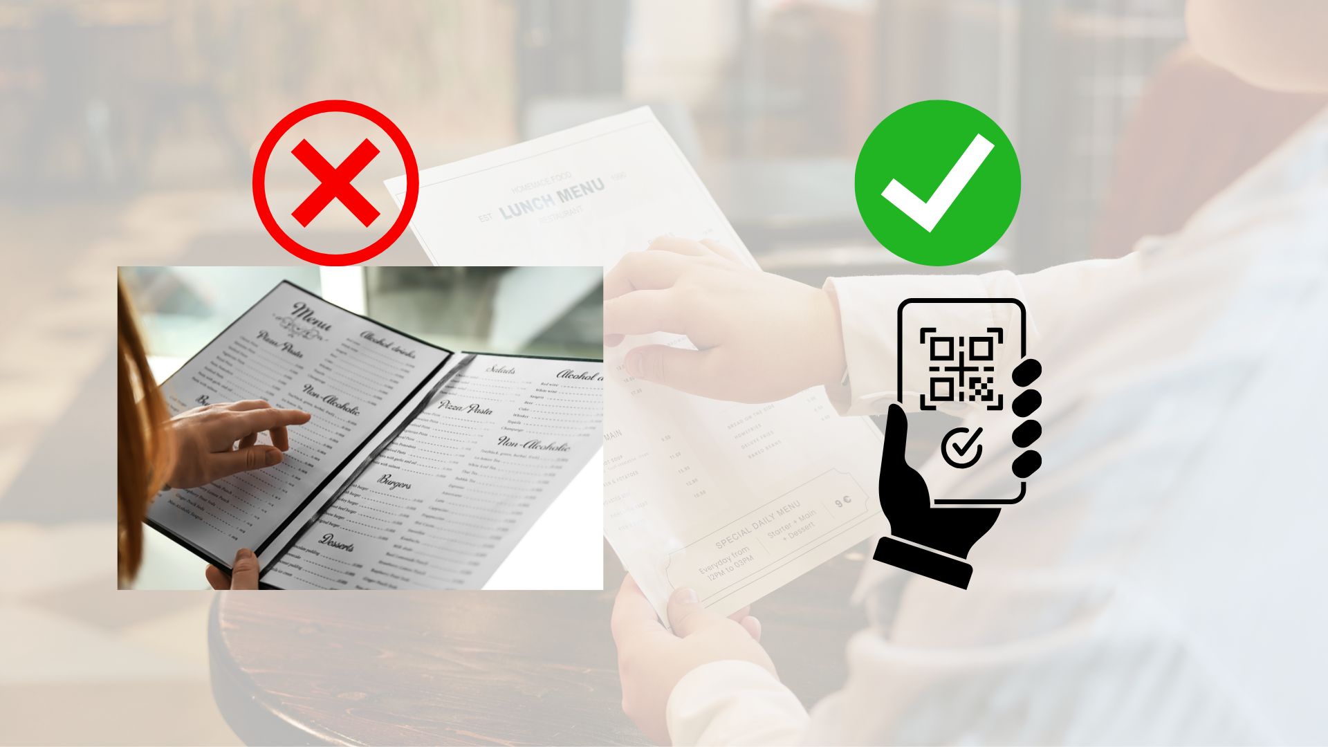 Menú digital con código QR autogestionable para restaurantes